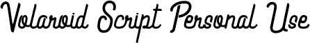 Volaroid Script Personal Use