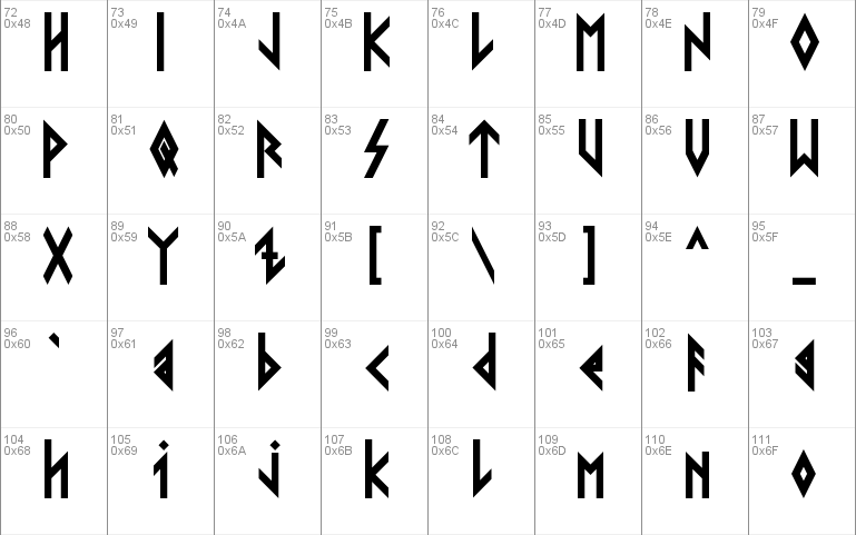 VIKING, YOUNGER Runes Bold