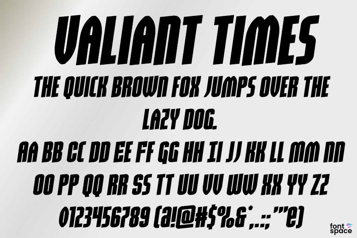 Valiant Times Title Italic