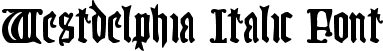 Westdelphia Italic Font