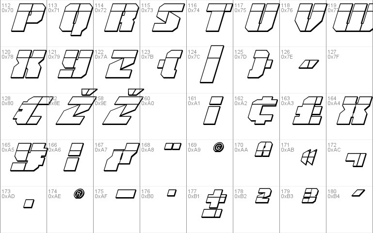 Warp Thruster 3D Laser Italic