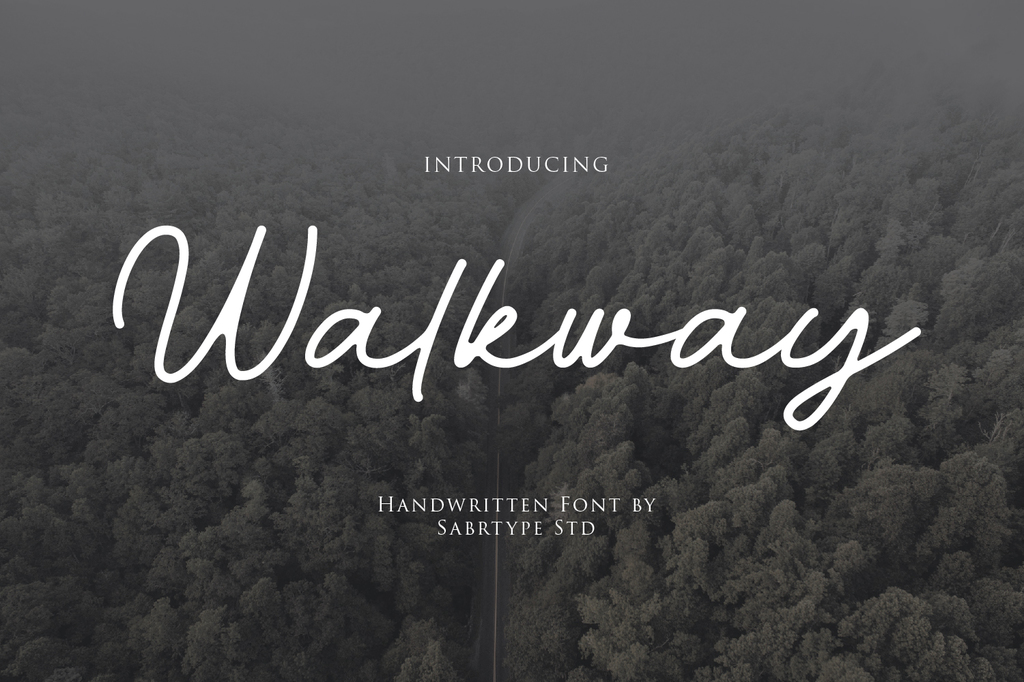 Walkway handwritten script