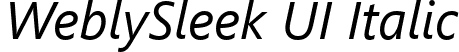 WeblySleek UI Italic