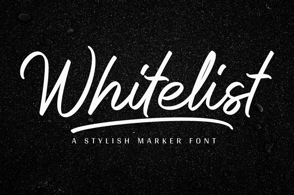 Whitelist handwritten italic