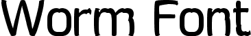 Worm Font