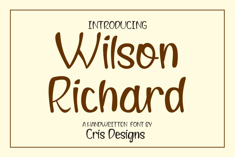 Wilson Richard - Personal Use