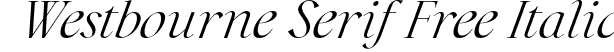 Westbourne Serif Free Italic