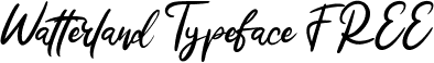 Watterland Typeface FREE