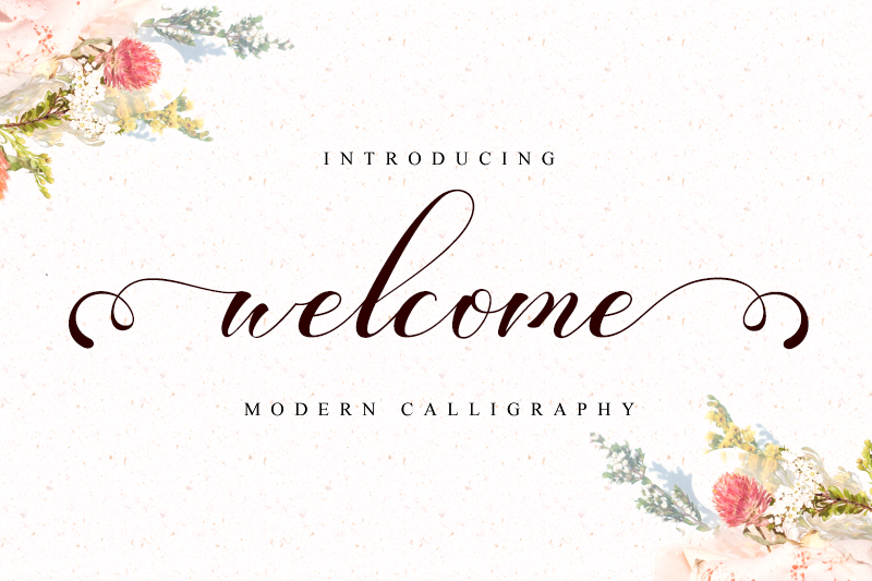 welcome calligraphy