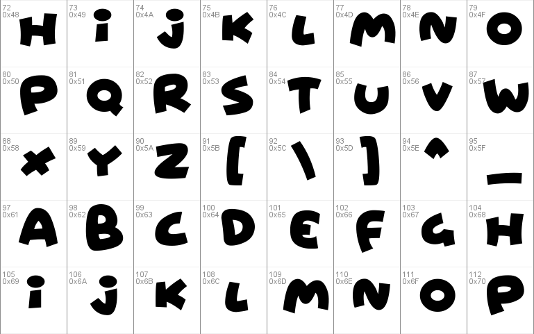 Wowsers Windows font - free for Personal