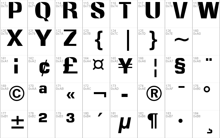 Westinghouse Regular Font