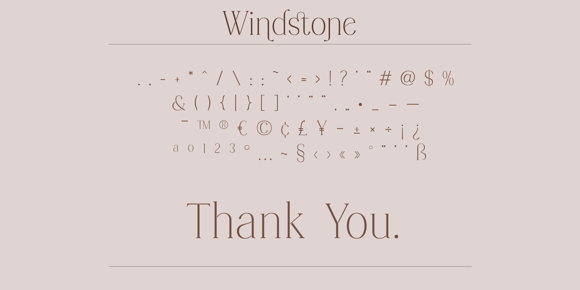 Windstone Serif PERSONAL USE