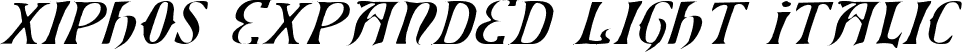 Xiphos Expanded Light Italic