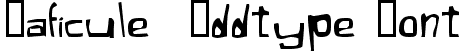 Xaficule  Oddtype Font