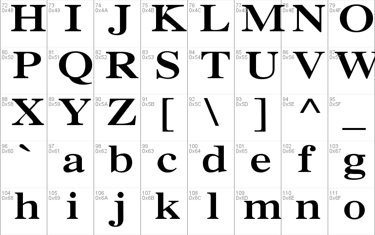 Xerox Serif Wide Windows font - free for Personal