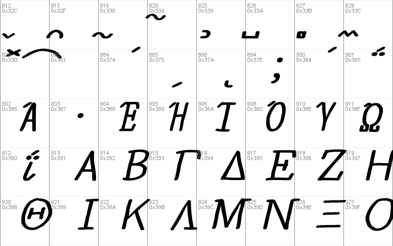 YOzFontA04 Italic Font