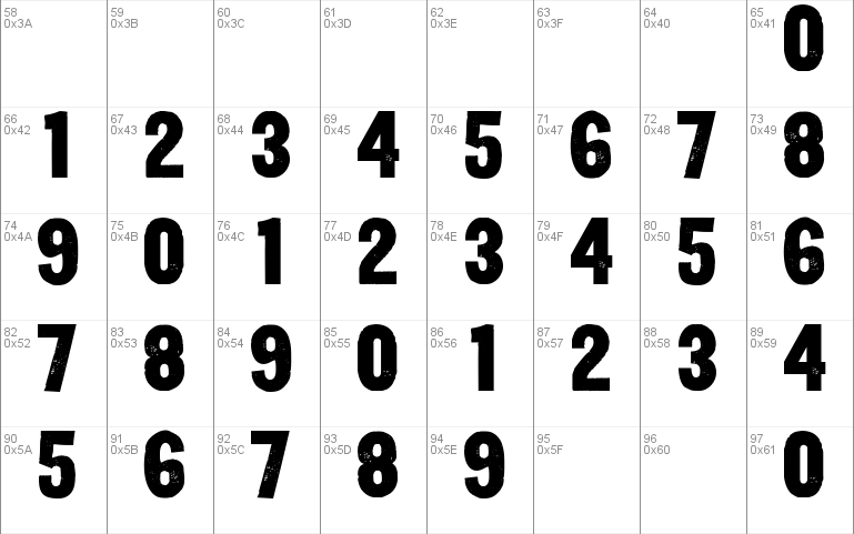 Yardbird Numerals