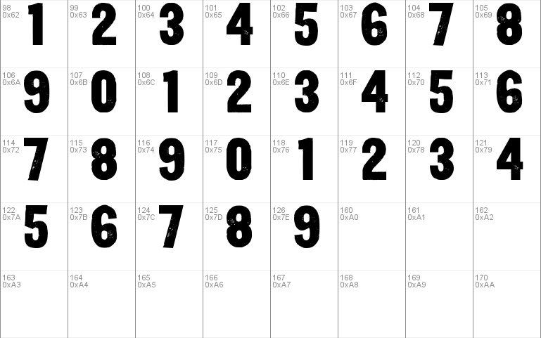 Yardbird Numerals