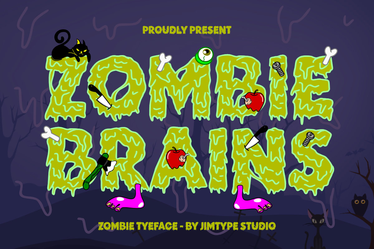 Zombie Brains-DEMO FONT