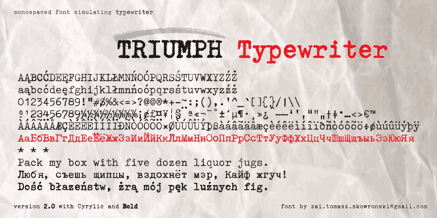 zai Triumph Typewriter