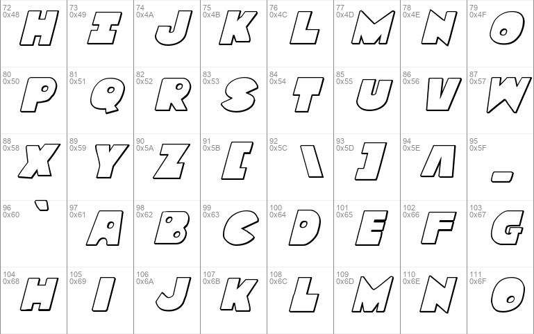 Zounderkite Outline Italic