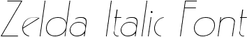 Zelda Italic Font