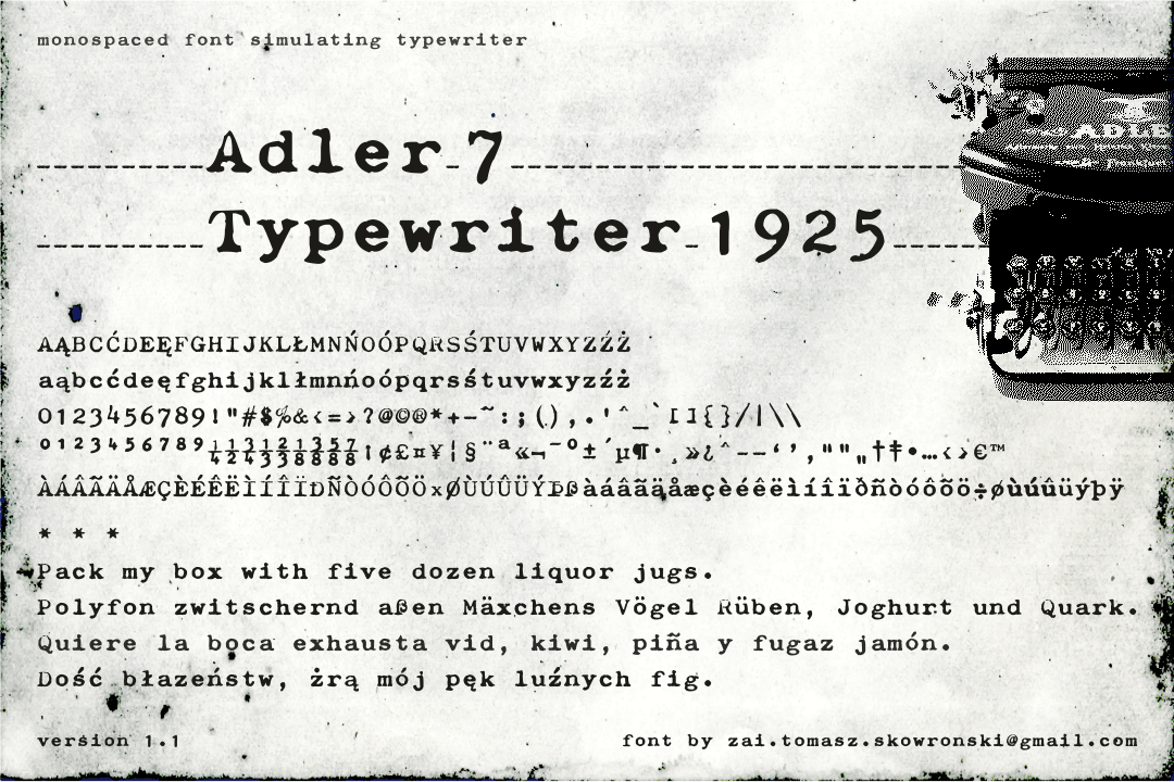 zai Adler 7 Typewriter 1925