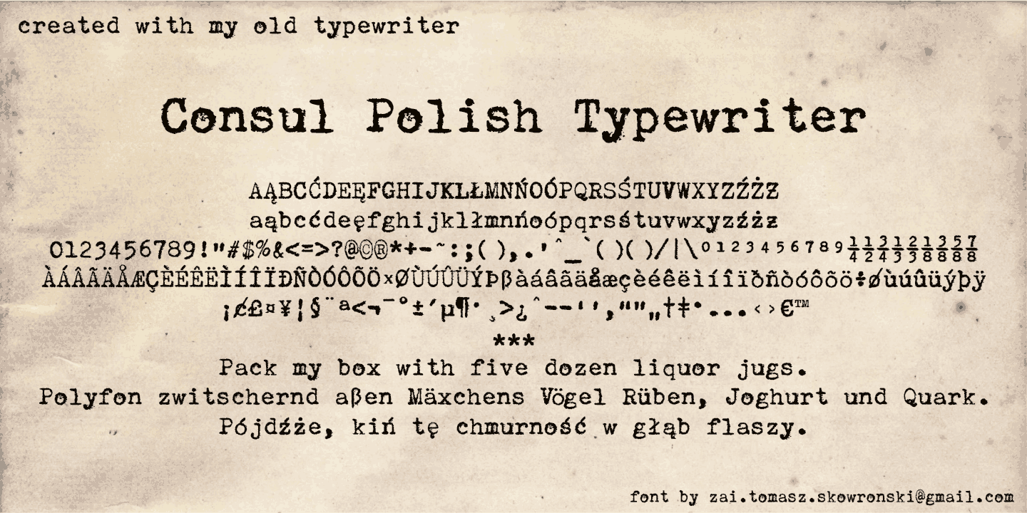 zai Consul Polish Typewriter